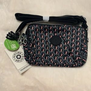 Kipling Abanu Multi 3D K Pink belt bag and crossbody.